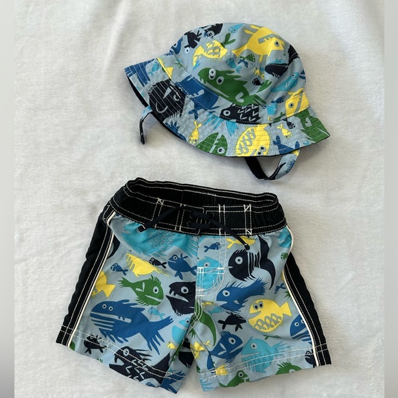 GAP Swim Baby Boy Bathing Suit With Matching Bucket Hat Poshmark